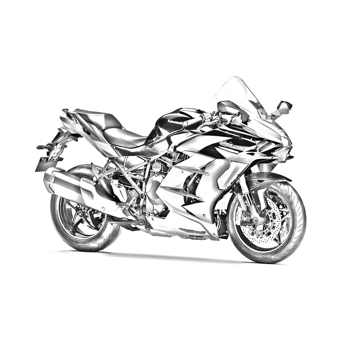 Ninja H2 SX SE スケッチ